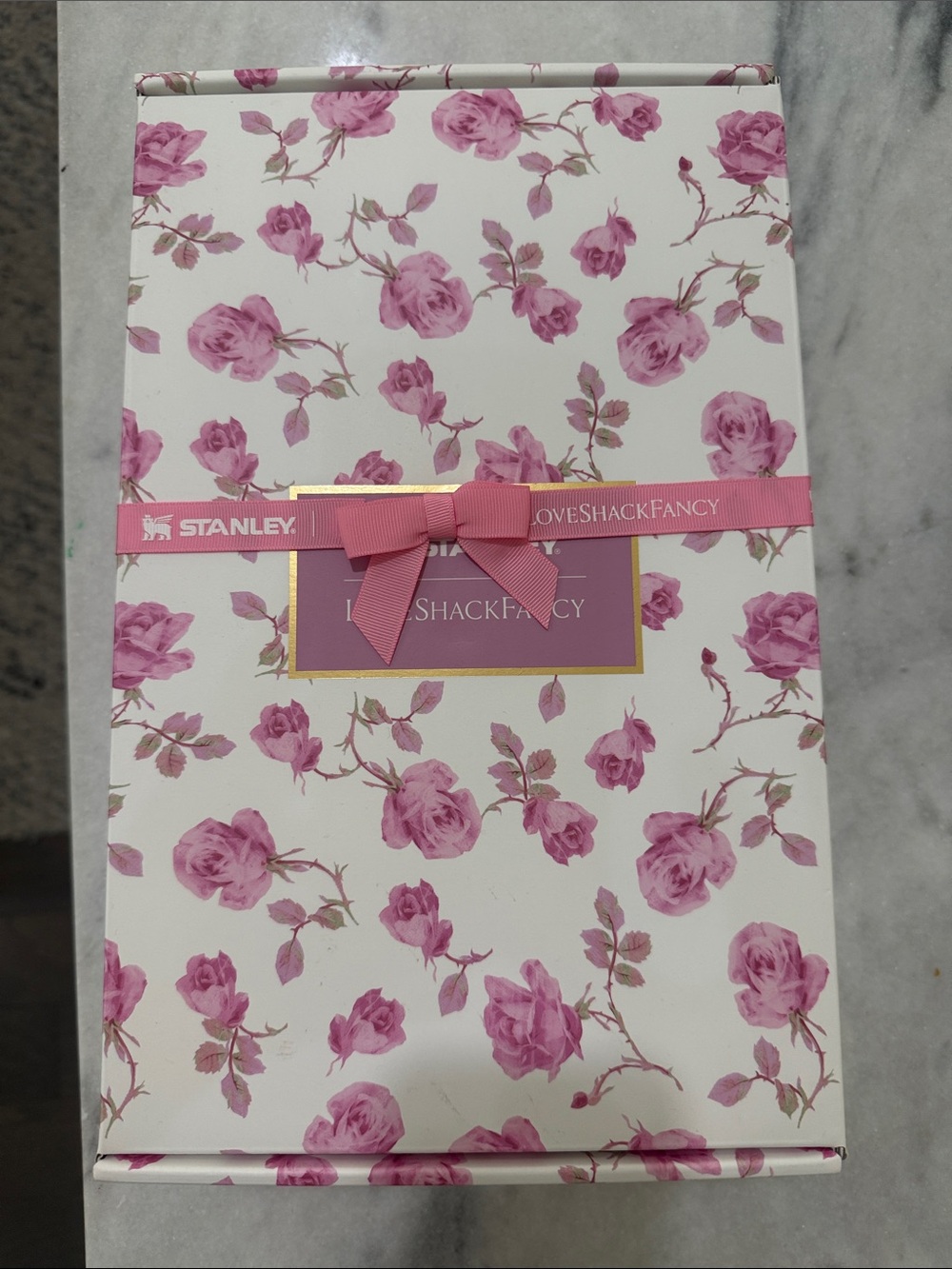 Stanley Pink Rose Floral Gift Box with Ribbon 40oz